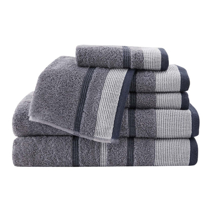 Decorative Cotton Stripe Bath Towel Set – Noelle Collection – view 105