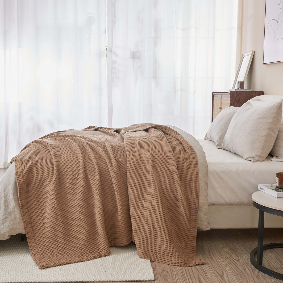Mikala Collection 100% Cotton Waffle Weave Blanket – view 70