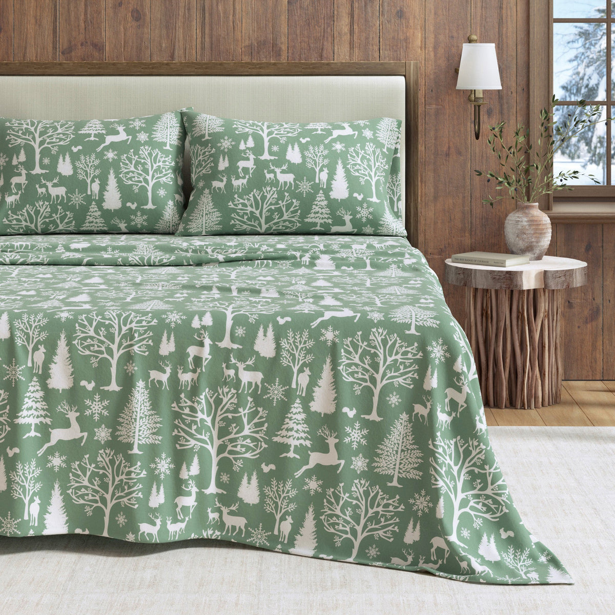 Turkish Cotton Flannel Sheet Set – Lakeview Collection – view 24