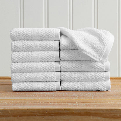 100% Cotton Rice Weave Textured Bath Towel Set – Marbella Collection – view 15