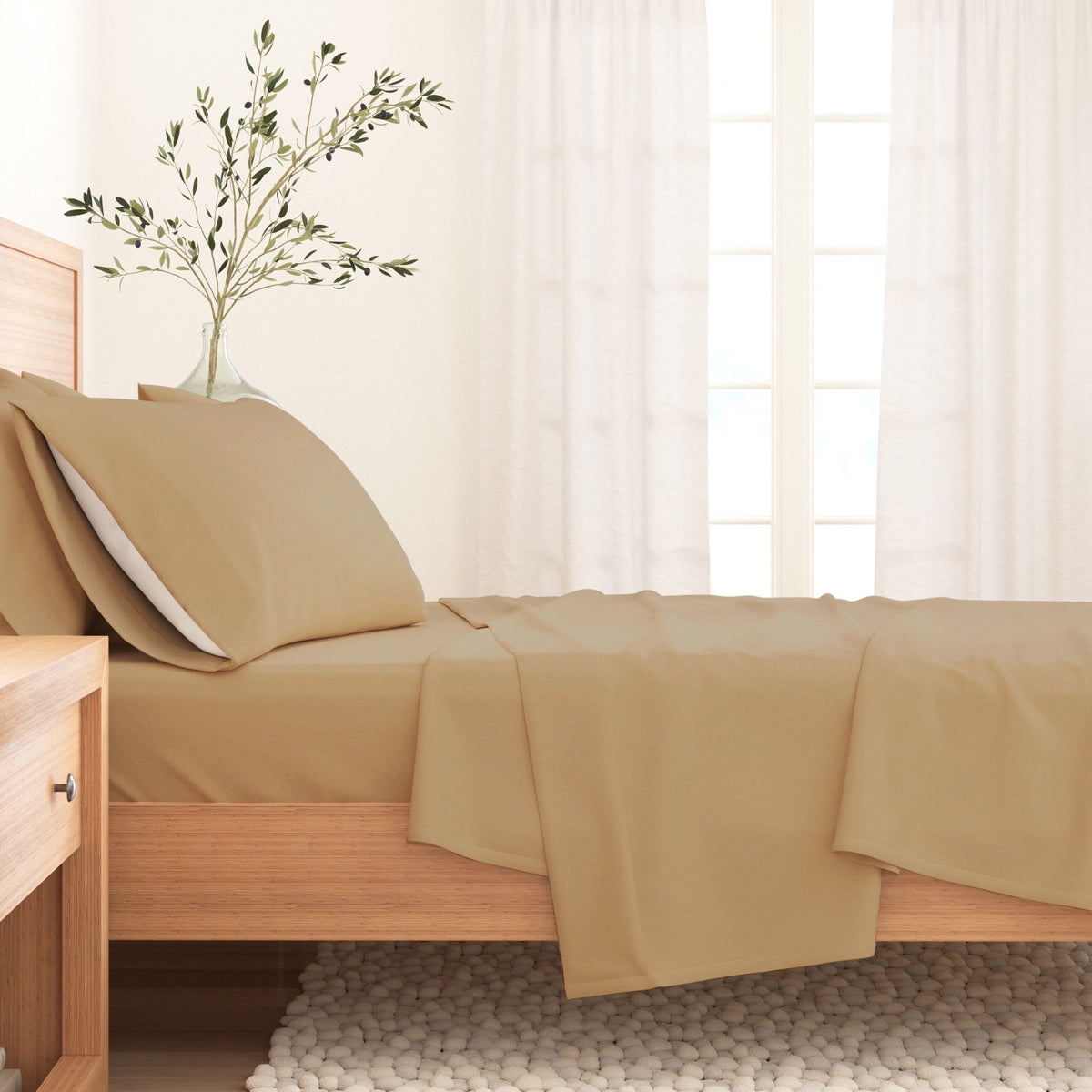 Solid Cotton Flannel Sheet Set – Nordic Collection – view 57