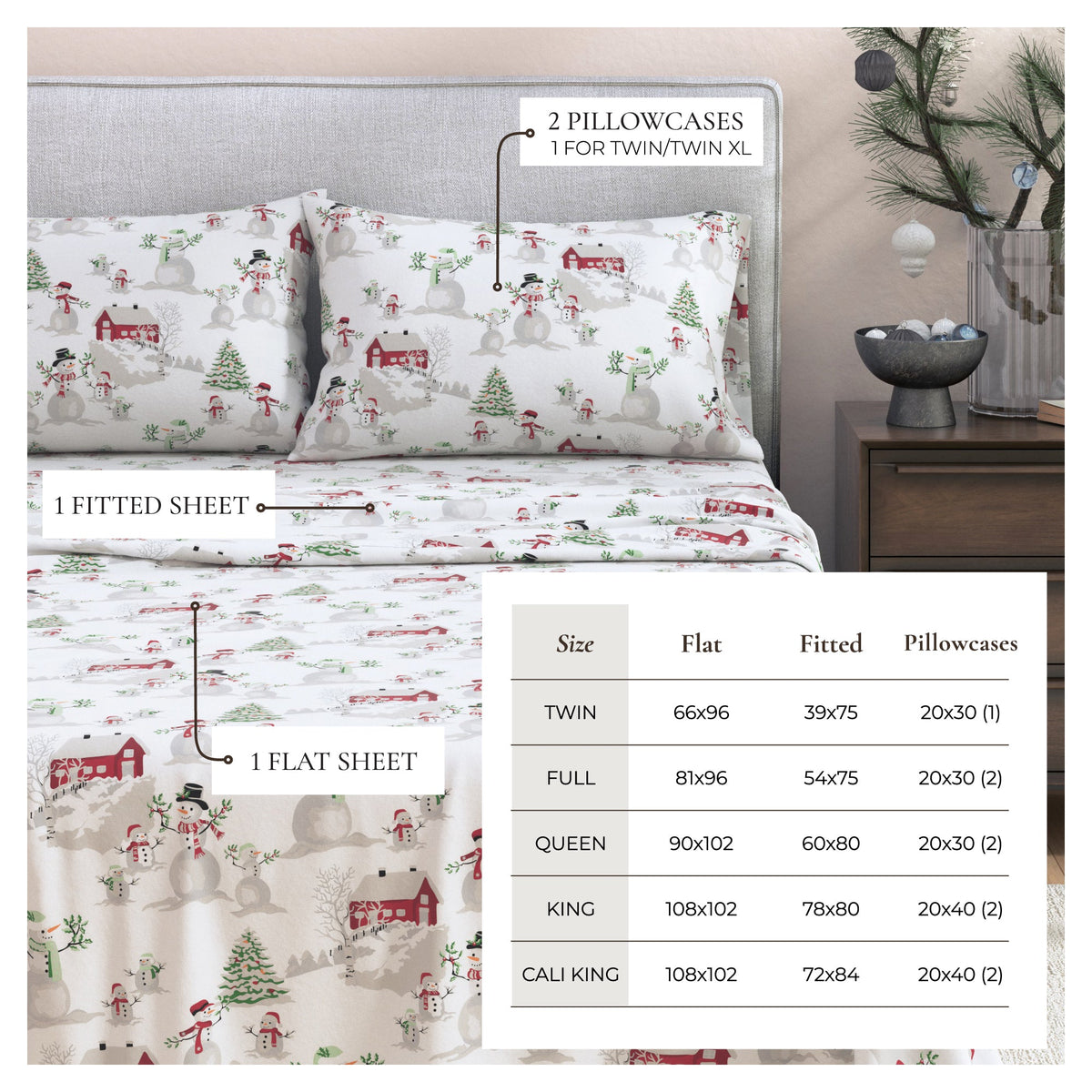 Turkish Cotton Flannel Sheet Set – Stratton Collection – view 3