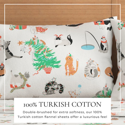 Turkish Cotton Christmas Flannel Sheet Set – Whittaker Collection – view 61