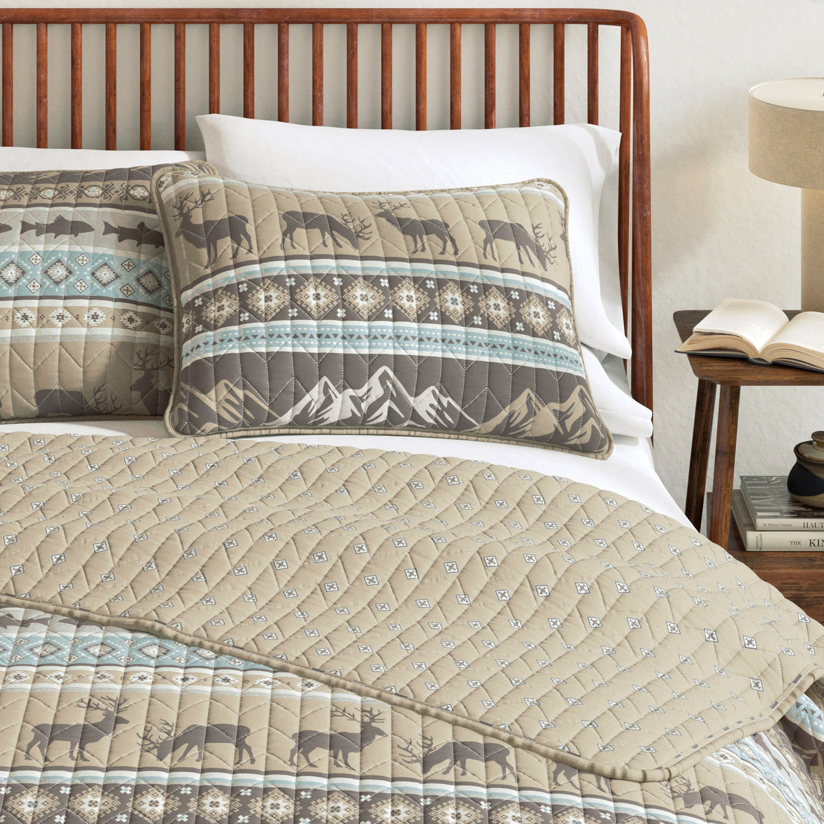 Rustic Mountain Landscape Lodge Quilt Set – Yosemite Collection – view 6