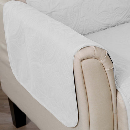 Medallion Stitch Furniture Protector – Elenor Collection Sofa Cover – view 4