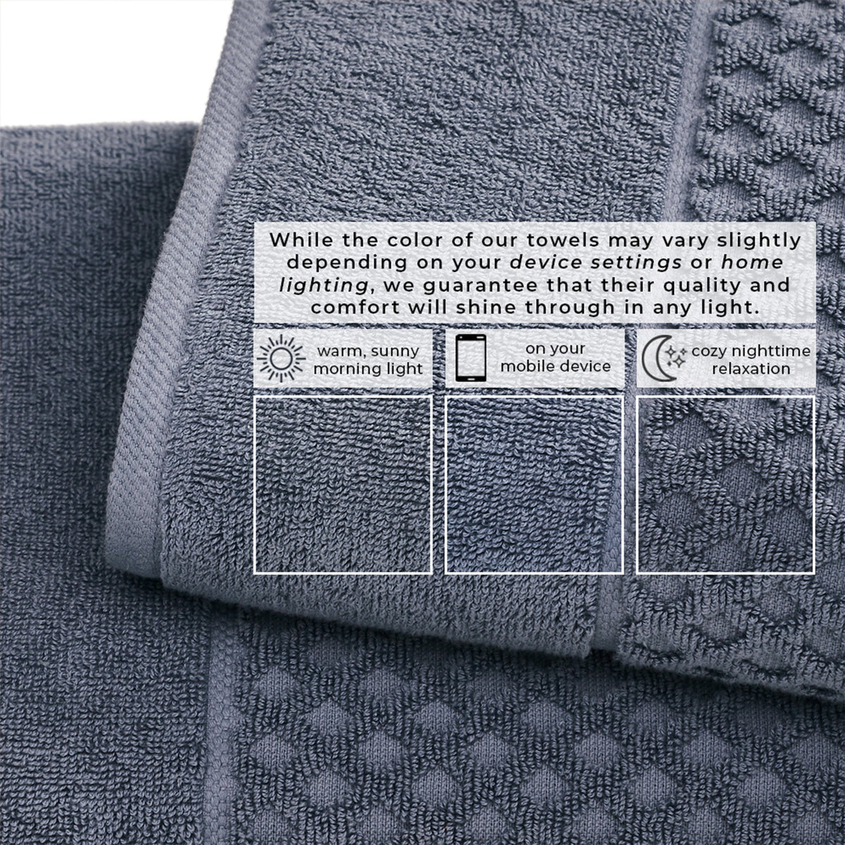 Cotton Diamond Waffle Weave Bath Towel Set – Grayson Collection – view 199
