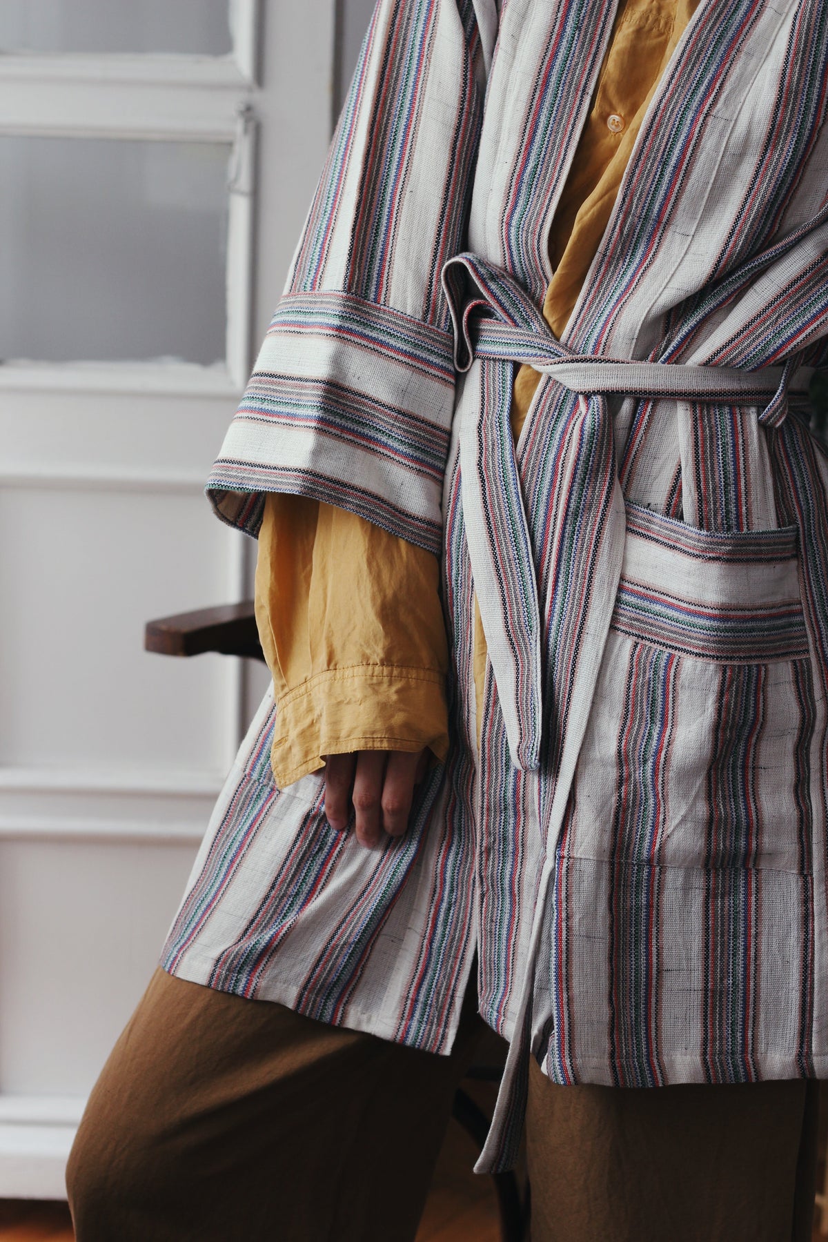 Turkish Cotton Linen Gocek Kimono Robe