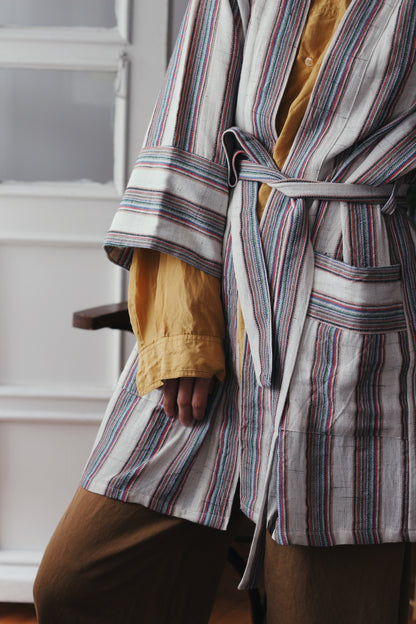 Turkish Cotton Linen Gocek Kimono Robe