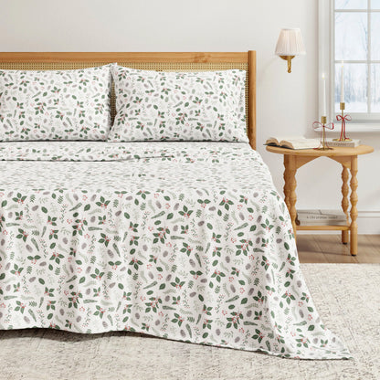 Turkish Cotton Christmas Flannel Sheet Set – Whittaker Collection – view 7
