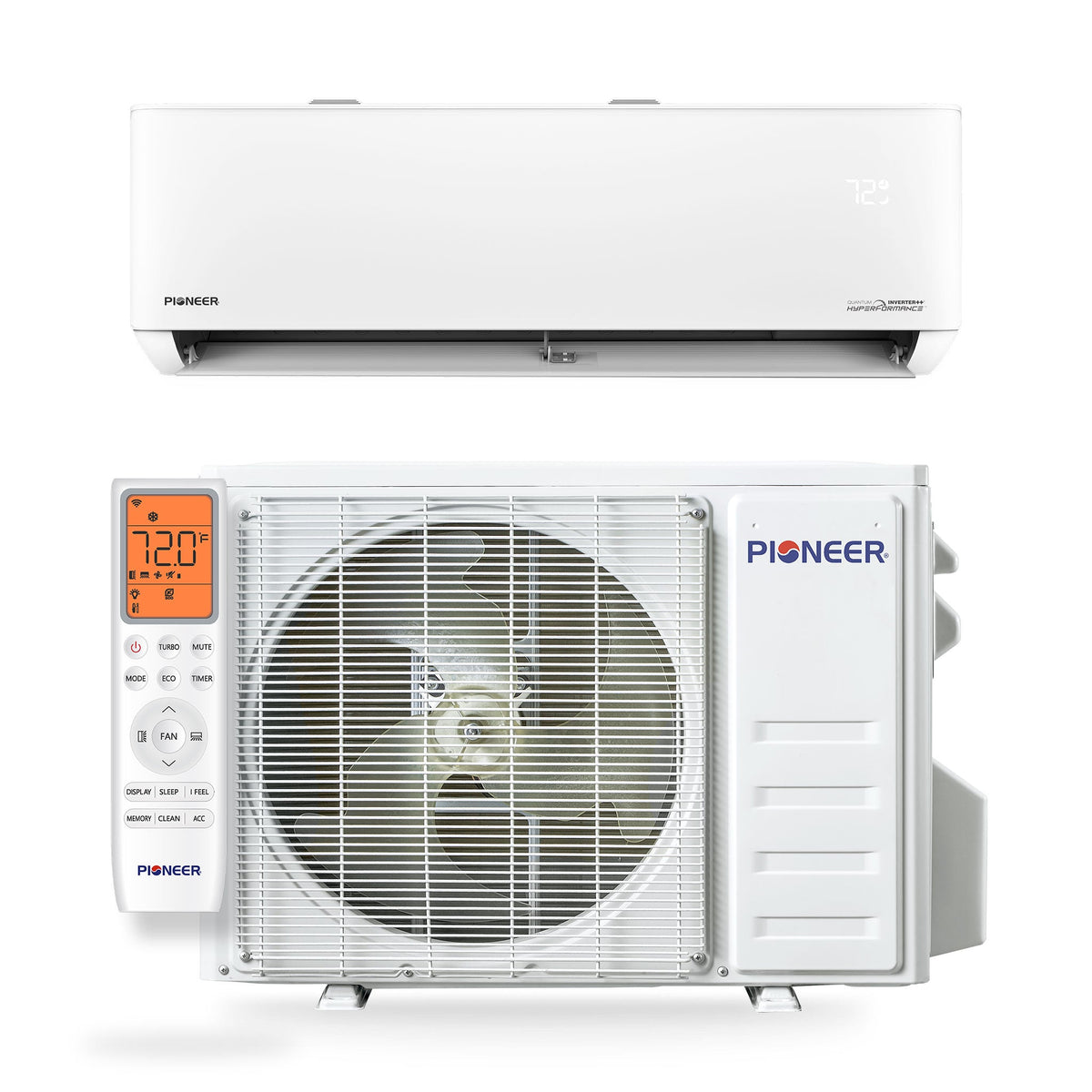 Pioneer Quantum Hyperformance 12,000 BTU 25 SEER2 230V High-Wall Ductless Energy-Star Mini-Split Air Conditioner Inverter Hyper Heat Pump Full Set – view 5