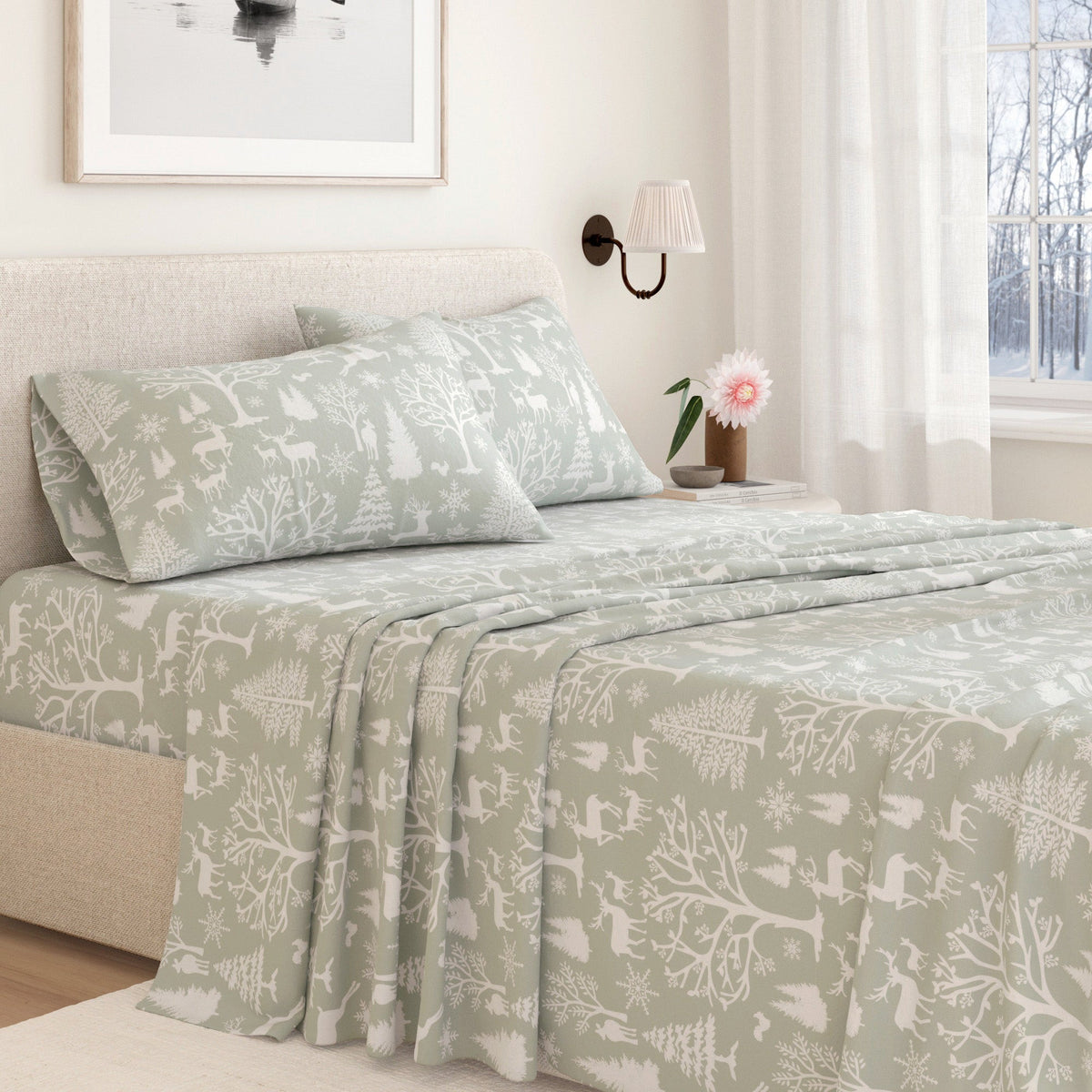 Turkish Cotton Flannel Sheet Set – Lakeview Collection – view 5