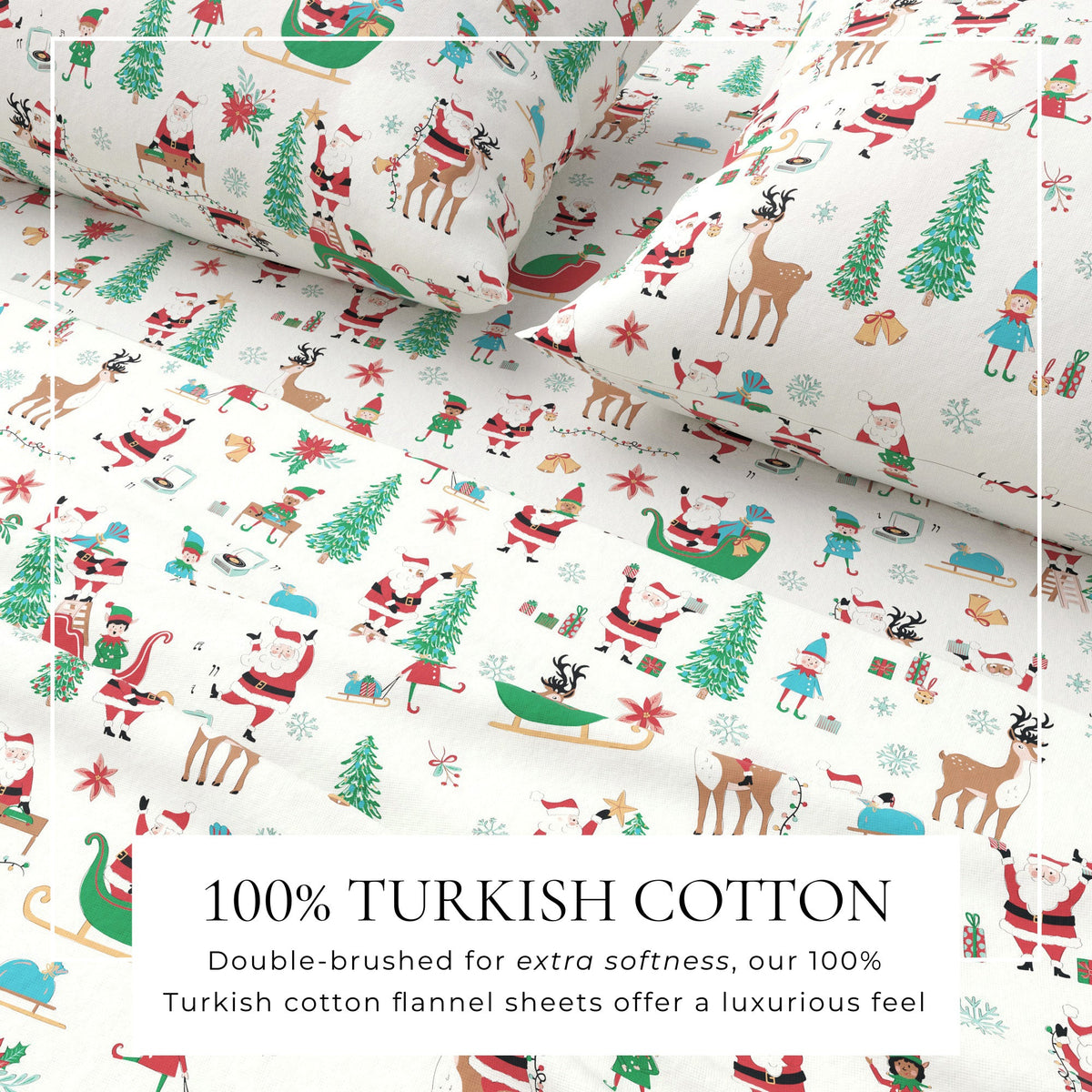 Turkish Cotton Christmas Flannel Sheets – Whittaker Holiday Prints – view 65