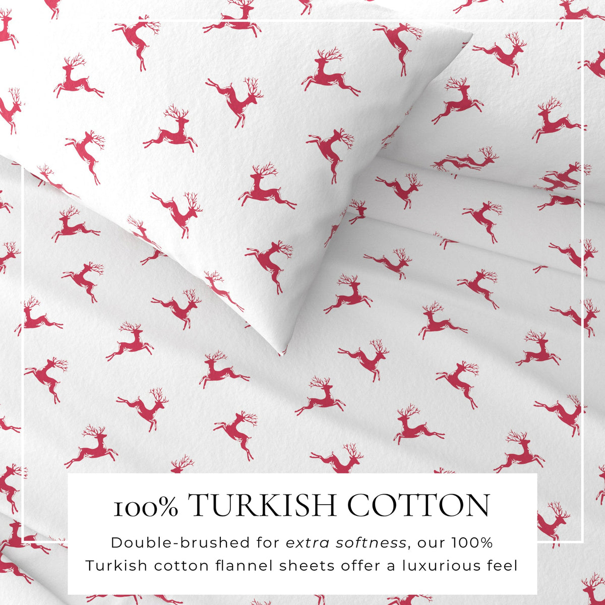 Turkish Cotton Christmas Flannel Sheet Set – Whittaker Collection – view 26