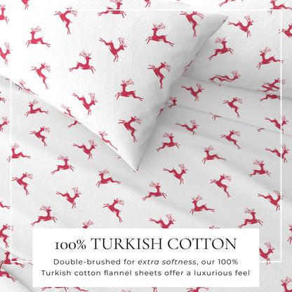 Turkish Cotton Christmas Flannel Sheet Set – Whittaker Collection – view 26