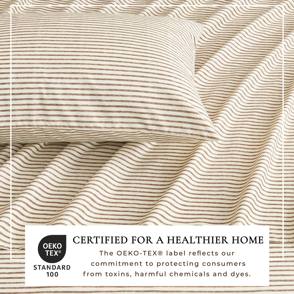 Brushed Microfiber Striped Sheet Set – Evette Collection – view 24