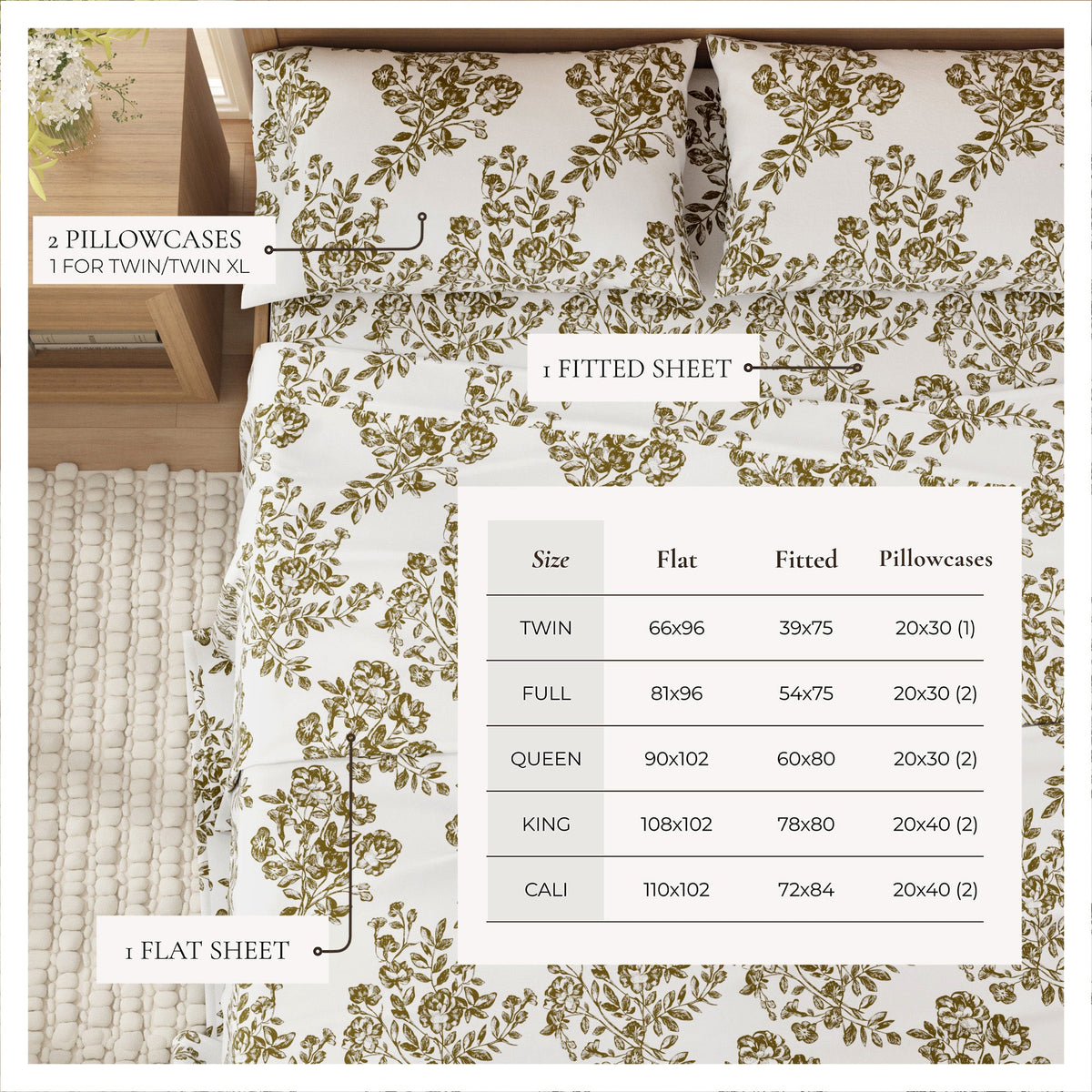 Turkish Cotton Flannel Sheet Set – Belle Collection – view 59
