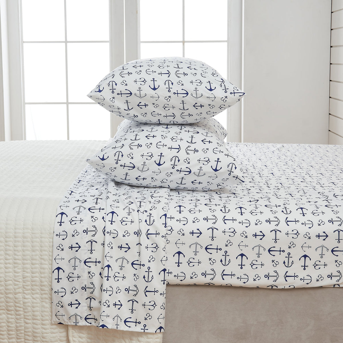 Coastal Printed Microfiber Sheet Set – Newport Collection – view 13