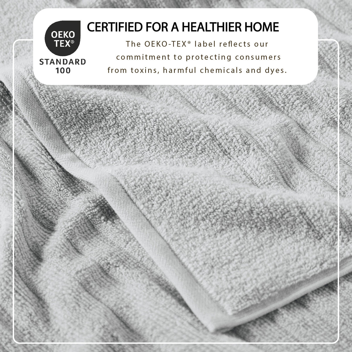 Karina Collection Luxury Combed Cotton Ribbed Bath Towel Set – view 80