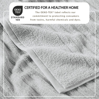 Karina Collection Luxury Combed Cotton Ribbed Bath Towel Set – view 80