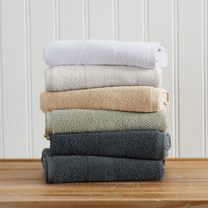 100% Cotton Rice Weave Textured Bath Towel Set – Marbella Collection – view 42