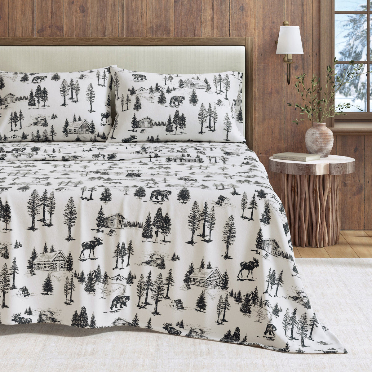 Turkish Cotton Flannel Sheet Set – Lakeview Collection – view 40