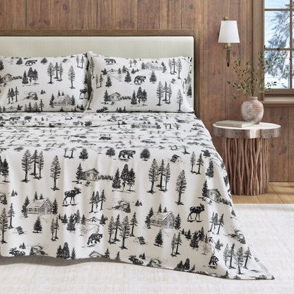 Turkish Cotton Flannel Sheet Set – Lakeview Collection – view 40