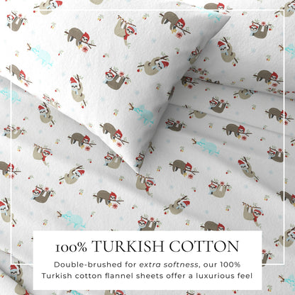 Turkish Cotton Christmas Flannel Sheets – Whittaker Holiday Prints – view 14
