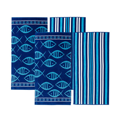 Maui Collection Cotton Velour Beach Towels, 30 x 60 Inch 2 or 4 Pack – view 120