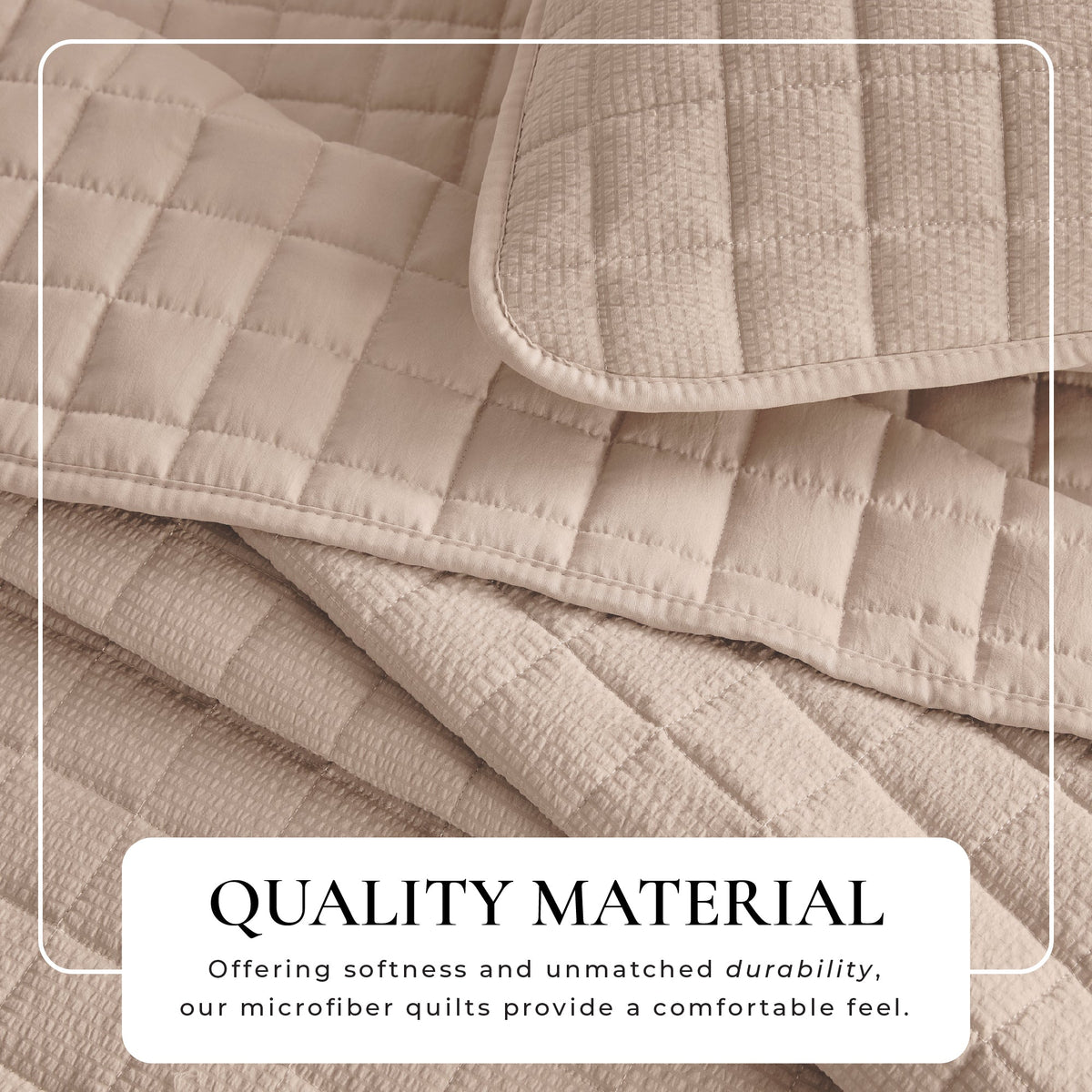 Box-Stitched Seersucker Microfiber Quilt Set with Shams in White or Bone – view 8
