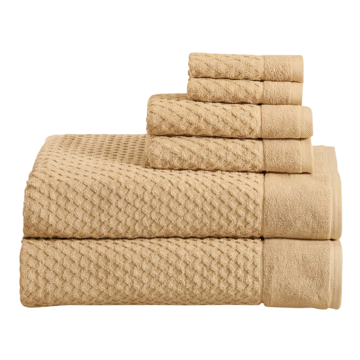 Cotton Diamond Waffle Weave Bath Towel Set – Grayson Collection – view 32