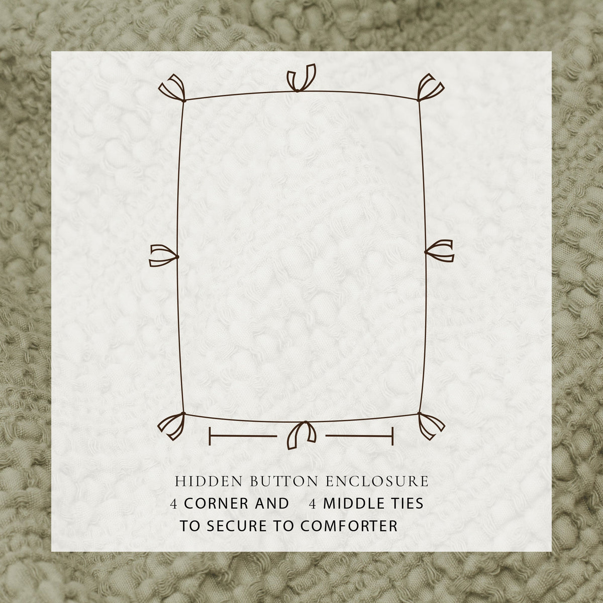 Cotton Honeycomb Waffle Weave Duvet Cover Set – Mattea Collection – view 35