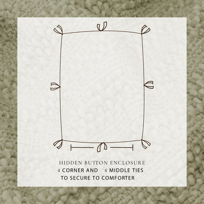 Cotton Honeycomb Waffle Weave Duvet Cover Set – Mattea Collection – view 35