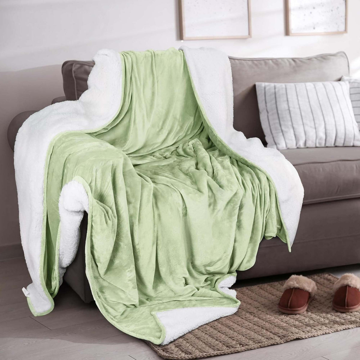 Sherpa Fleece Collection Velvet Plush Sherpa Bed Blanket, Reversible – view 61