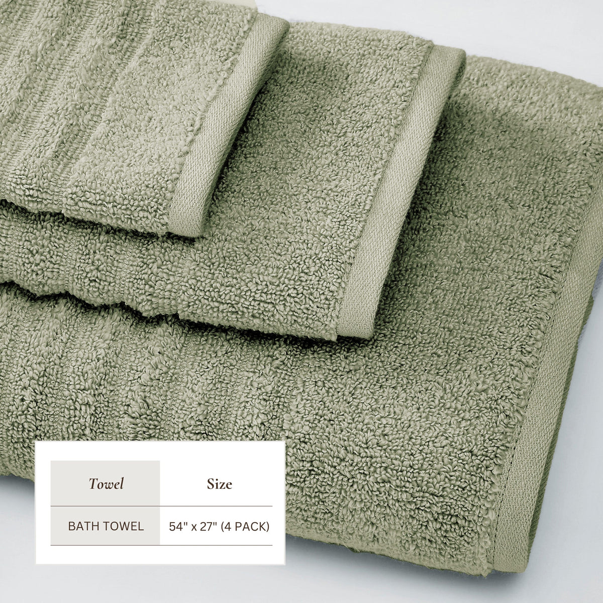 Karina Collection Luxury Combed Cotton Ribbed Bath Towel Set – view 154