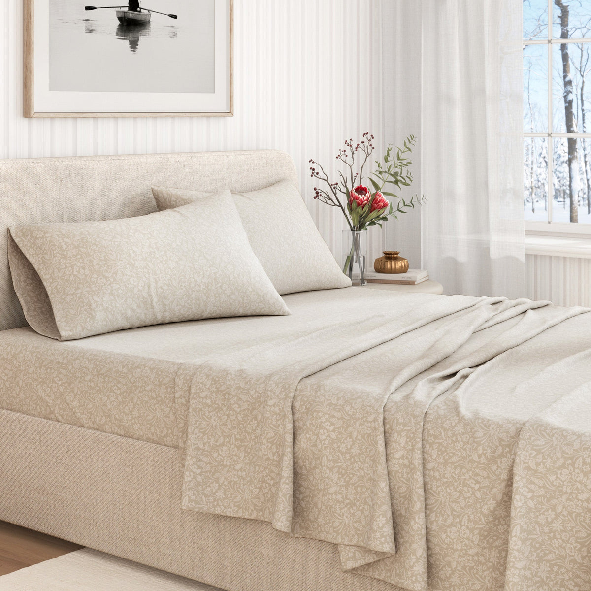 Turkish Cotton Flannel Sheet Set – Winter Floral Collection – view 41