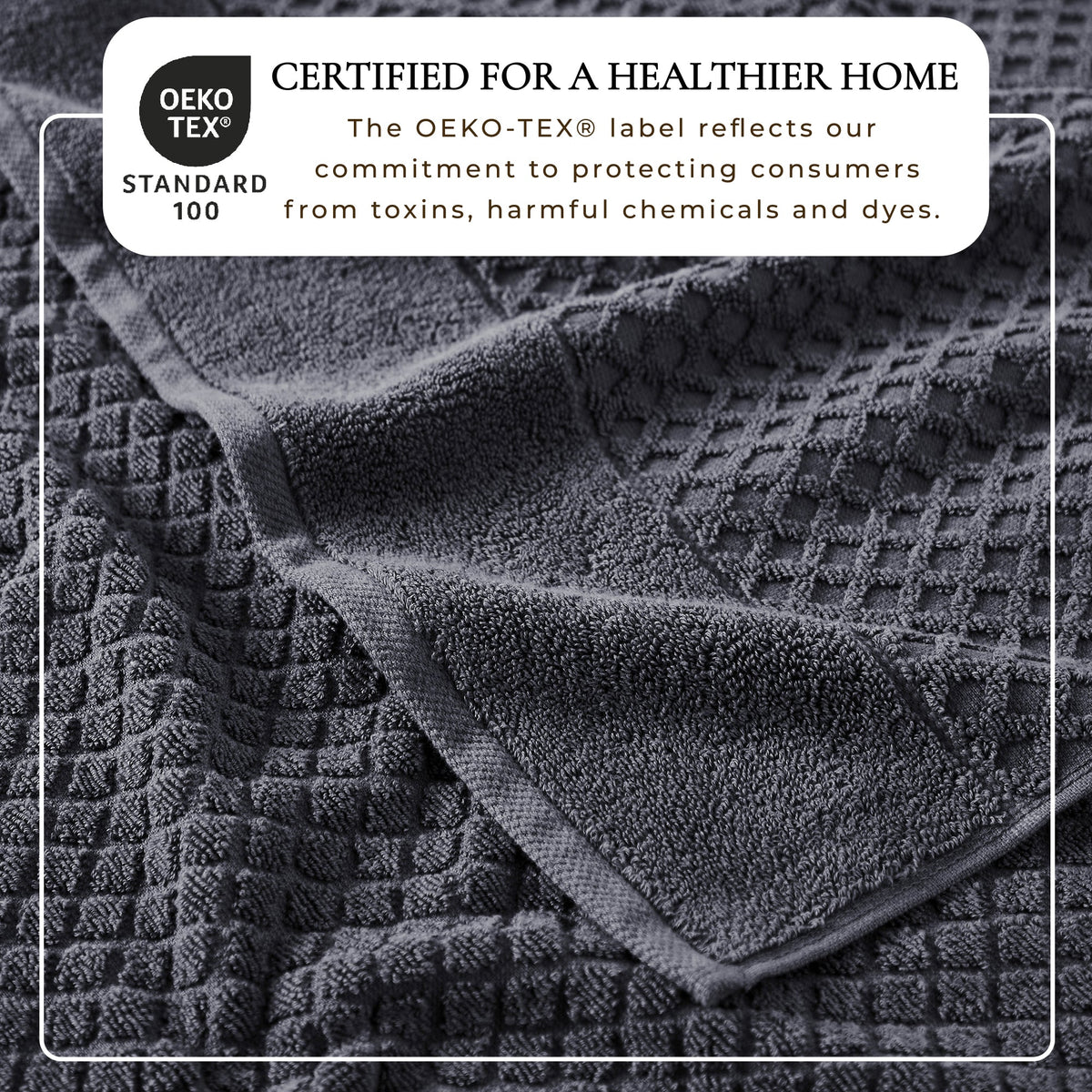 Cotton Diamond Waffle Weave Bath Towel Set – Grayson Collection – view 163