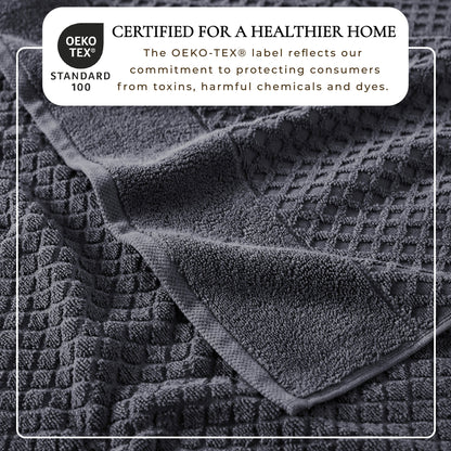 Cotton Diamond Waffle Weave Bath Towel Set – Grayson Collection – view 163