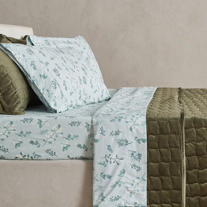 Watercolor Floral Microfiber Sheet Set – Delia Collection – view 30