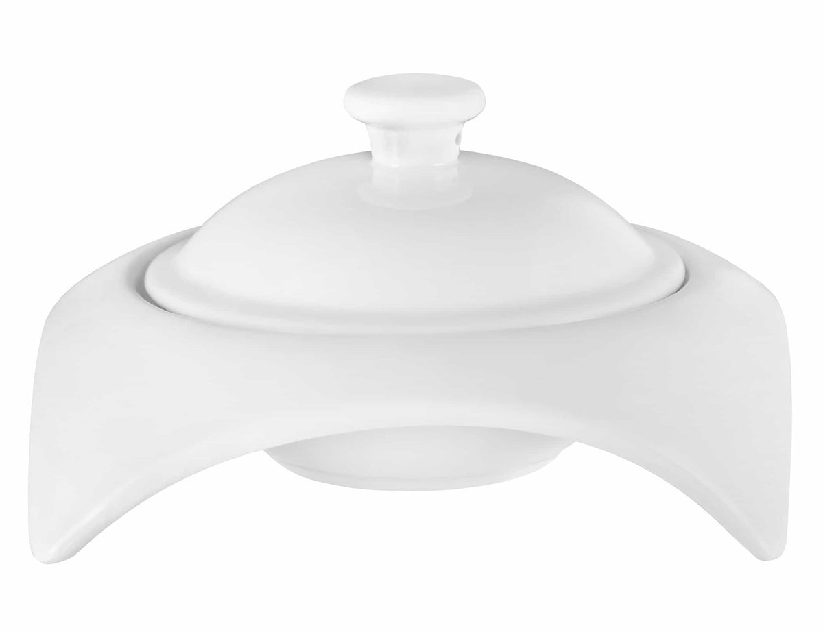 Modern Square White Porcelain Dinnerware Set, 20 Piece Service for 4 – view 12