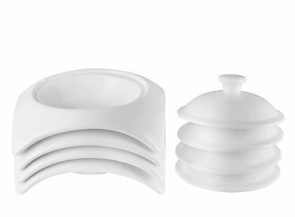 Modern Square White Porcelain Dinnerware Set, 20 Piece Service for 4 – view 16