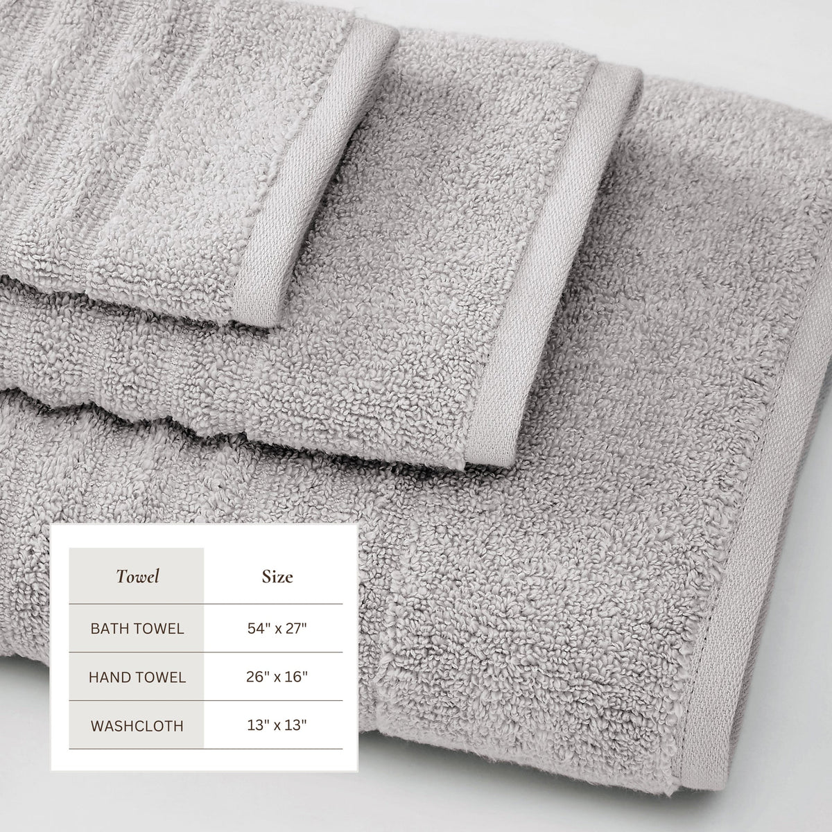 Karina Collection Luxury Combed Cotton Ribbed Bath Towel Set – view 100