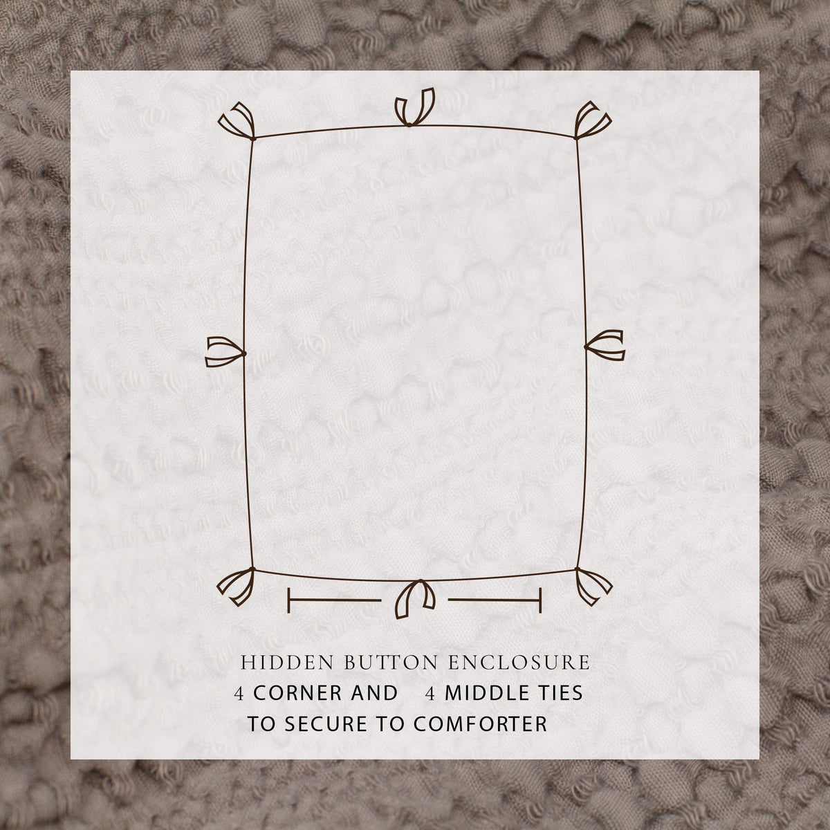 Cotton Honeycomb Waffle Weave Duvet Cover Set – Mattea Collection – view 29
