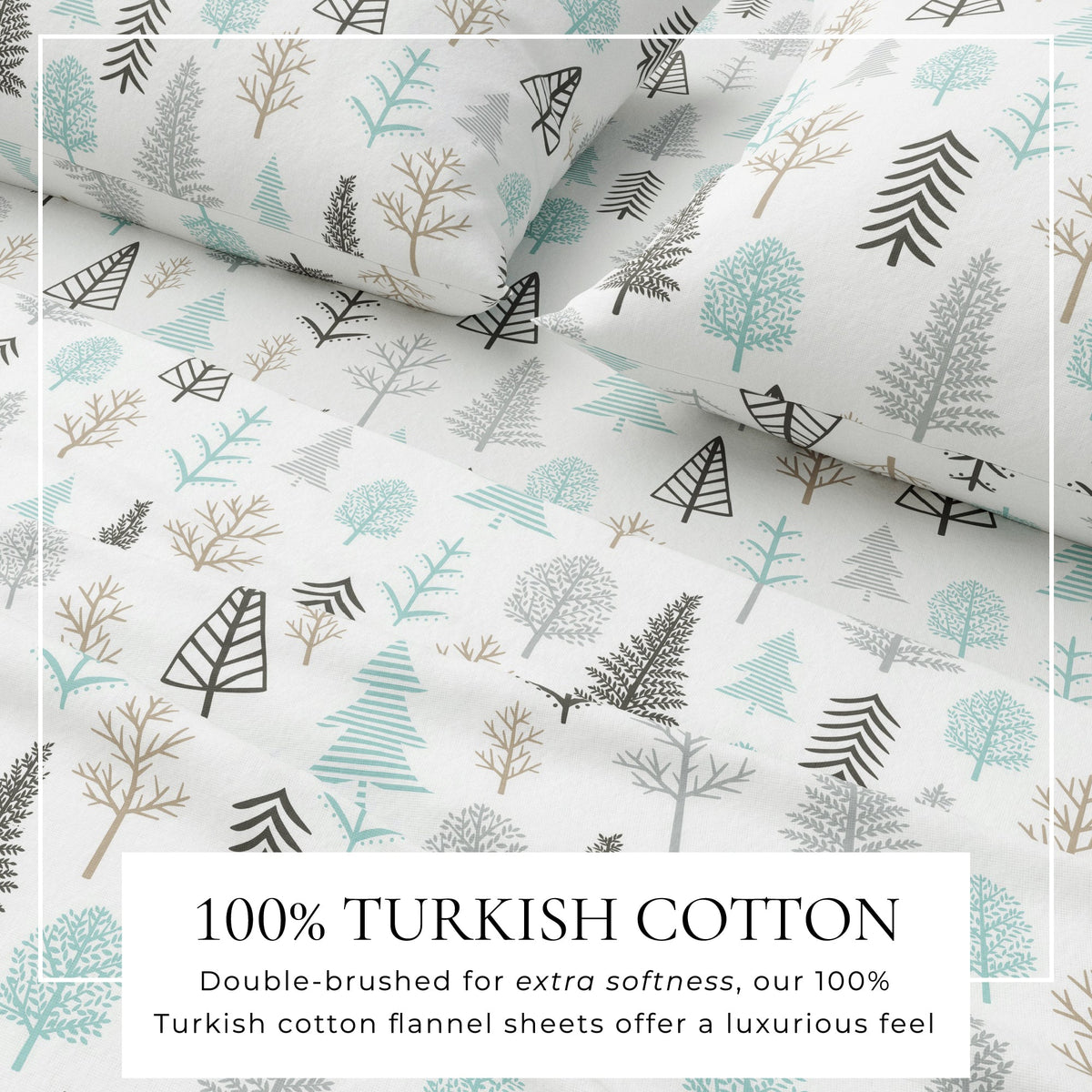 Turkish Cotton Flannel Sheet Set – Lakeview Collection – view 47