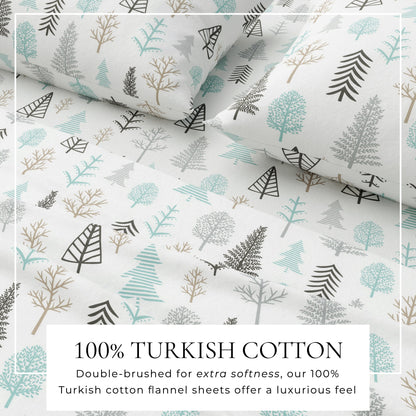 Turkish Cotton Flannel Sheet Set – Lakeview Collection – view 47