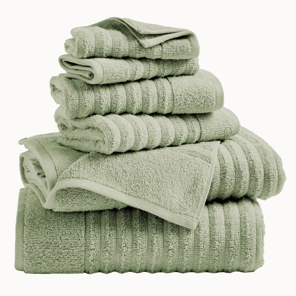 Karina Collection Luxury Combed Cotton Ribbed Bath Towel Set – view 145