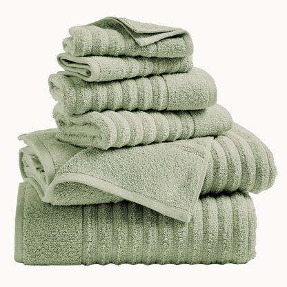 Karina Collection Luxury Combed Cotton Ribbed Bath Towel Set – view 145