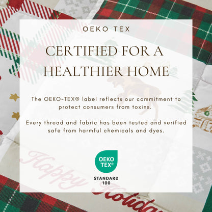 Reversible Holiday and Lodge Comforter and Sham Set – Odette Collection – view 58