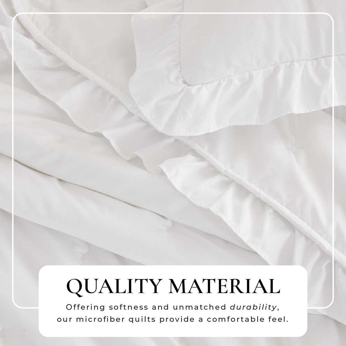 Dot Stitched Ruffled Edge Quilt Set – Dot-Ruffled Collection – view 2