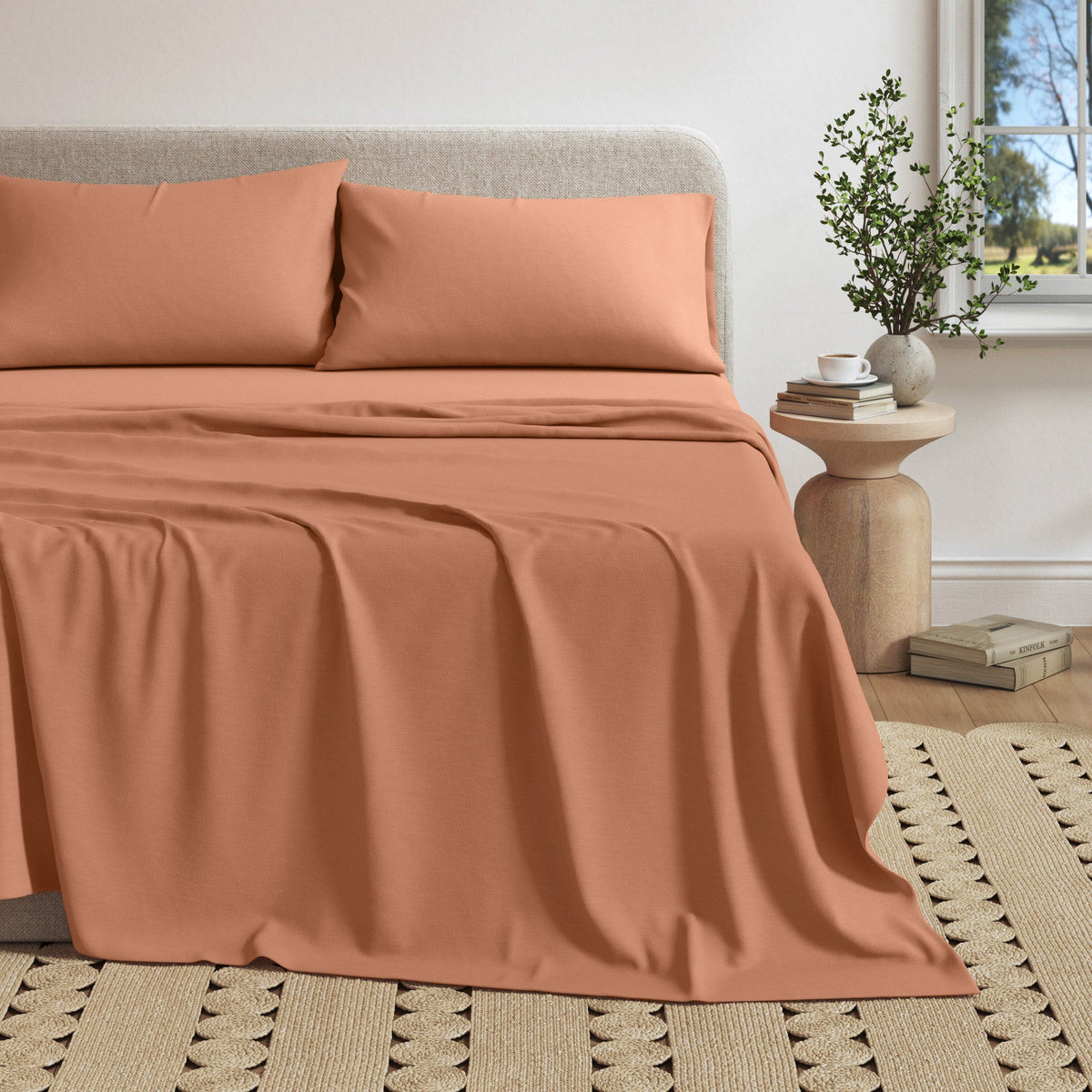Heathered Jersey Knit Sheet Set – Carmen Collection – view 78