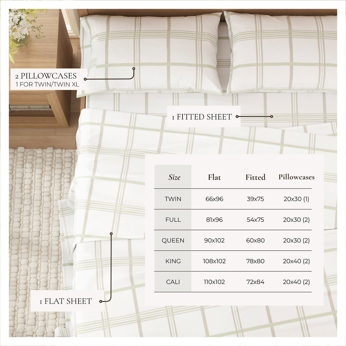 Turkish Cotton Flannel Sheet Set – Belle Collection – view 37